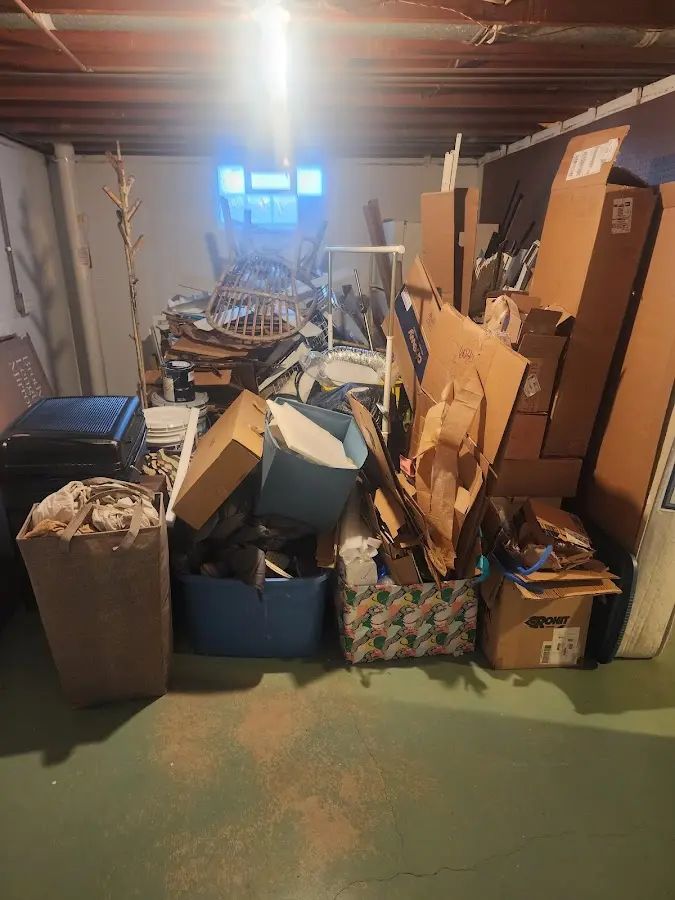 Roll-off dumpster container at job site for Roll Off Dumpster Rental in Kent